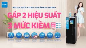 Karofi KAE-S68 PRO - Máy lọc nước điện giải Hydro-ion kiềm 13 lõi cao cấp 36 tháng bảo hành màng RO Purifim 100 GPD công suất 20L/h thiết kế tủ đứng sang trọng