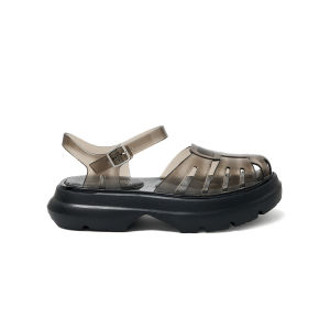 Summer Fashion Thick Sole Perforated Jelly Sandals