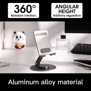 (SG) LionShield ASTRA 360° Rotating Aluminium Phone Stand / Tablet Stand - Sturdy Adjustable and Foldable Premium Stand