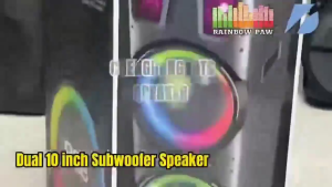 BTS-1708 10 Inches Dual Portable Bluetooth Speaker w/ Free 2pcs Wireless karaoke Rechargeable Mic