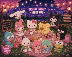 TOPTOY | 500/1000/1200/2000 PCS Jigsaw Puzzles Sanrio Family Night Party Diaries Activity Games for Gameroom Bedroom Home Decor