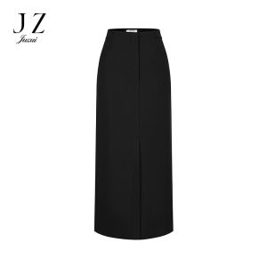 JZ Nine Styles Commuter Straight Leg Slit Suit Skirt Womens Spring New Elegant Polyester Fiber Long H-Line Skirt