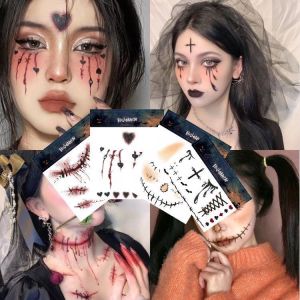 Miếng Dán Trang Trí Mặt Halloween Hoạt Hình Hình Quả Cà Chua Miếng Dán Trang Điểm Mặt Giả Chống Thấm Nước Cho Trẻ Em Miếng Dán Hóa Trang Tiệcmasked