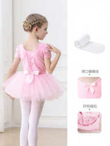 Pink Ballet Skirt Dance Practice Clothing