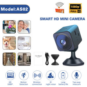 ♥【Ready stock】 + FREE Shipping ♥ AS02 Camera Goodcam App Infrared Home Security Night Voice Intercom Cameras New Small Square Camera Wireless Wifi