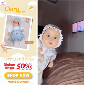 Baju bayi Perempuan set topi usia 0 BULAN - 20 BULAN Ciara dress bayi terbaru One set Bayi newborn Zalira Kids