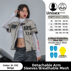 DUHAN | Breathable Mesh Retro Protective Casual Summer Motorcycle Riding Jacket