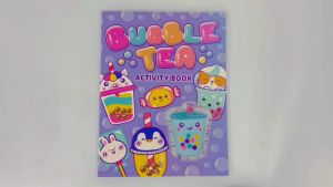 Bubble Tea Squishy & Activity Book For Kids With Fun Activities Colouring Puzzles
