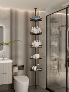 QIANKUOTAI | Corner Space-Saving Bathroom Rack No-Drill Multi-Layer