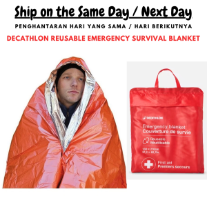 D3c@thl0n Reusable Emergency Survival Blanket 2 Sides Hot or Cold / First Aid Blanket