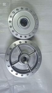 ดุมหน้า + ดุมหลัง สีบรอนซ์เดิมติดรถ เวฟ110i 2009-2020 / เวฟ125ปลาวาฬ หน้าดิส-หลังดั้ม