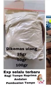 Ragi Tempe Raprima Di kemas Repack 25gr50gr & 100gr