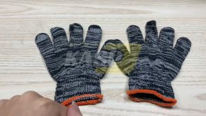 12 Pair Black Cotton Gloves Protective Cotton Breathable Non-Slip Construction Gloves Safety Hand Work Gloves