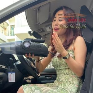 Máy hút bụi kiêm bơm lốp chuyên dụng ô tô 4 in 1 đồng hồ cơ  mẫu mới