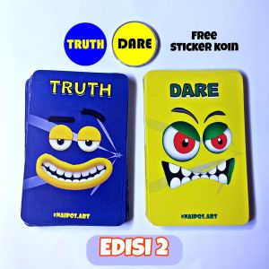 Kartu permainan truth or dare edisi main bersama teman lebih seru dan menantang 50 kartu