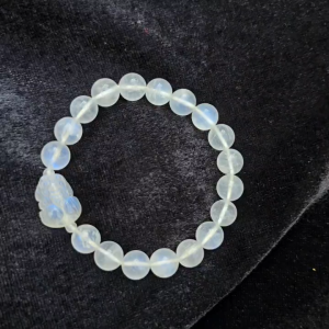 Q2408 Vòng hạt Moonstone 9li mix tỳ hưu Moon Kim và Thuỷ - Phong Thuỷ TUDO P