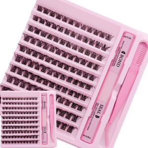 1Set Eyelash Extender Cluster Artificial Cat Eye False Eyelash Adhesive and Sealant (Glue and Tweezers Are Randomly Dispatched)