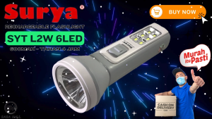 Lampu Emergency LED Lamp Senter Surya SYT L2W 6LED Darurat Super Terang Tahan 4 Jam Rechargeable Isi Ulang Lantern Lentera 600 mAh Recas Dimmer Camping Light Penerangan Outdoor Mati Lampu Flash Light SMD LED Laz COD Bisa Bayar di Tempat Graha Mart