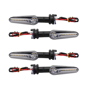 KEVANLY | 4pcs Motorcycle LED Turn Signal Light for YAMAHA R1 R6 R125 R3 R25 R15 R7 MT09 12V Flowing Dynamic LED Indicator Lamp Amber