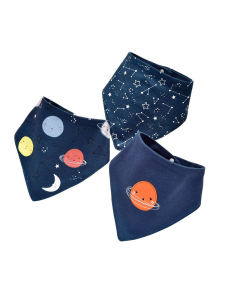 Thin Pure Cotton Summer Triangle Scarf Baby Bibs with Button for 0-2 Years Old Infants Comfortable Breathable Saliva Towels