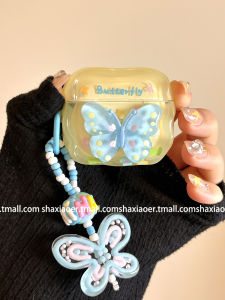 Korean Style Gradient Polka Dot Butterfly Airpods pro 2 Case New 4th Gen Airpods 3 Earphone Cover Second Generation Apple Airpods pro Protective Cover