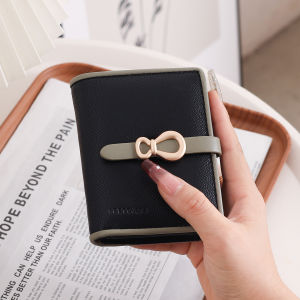 BYUELUN | Retro Small High-end Student Bow Short Wallet with Card Holder