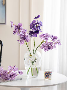 Purple Butterfly Orchid Artificial Flowers High Quality Decorative Floral Arrangements for Dining Table Living Room Modern Style Home Decorations