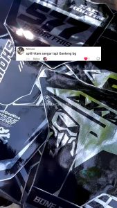 Decal CRF 150l Sticker Striping Stiker CRF 150 L Motif Hitam abu crome D-I2-309 D-I2-1564