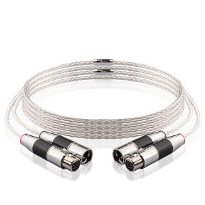 Cáp Âm Thanh YYAUDIO 1 Cặp Hifi XLR 7N OCC Mạ Bạc Với Đầu Nối Cân Bằng XLR 3 Chân Bằng Sợi Carbon Dành Cho Loa & Micro