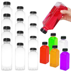  Juices Bottle Fresh Juice Bottles Beverage Bottles Clear Milk Bottles Beverage Storage Bottle Coffee Bottles Supplies
