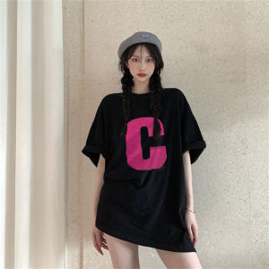 plus Size Womens Black Short Sleeve T-Shirt Loose Fit Summer New Style European Goods Large Version Missing Bottoms Big Size 200 Pounds Top