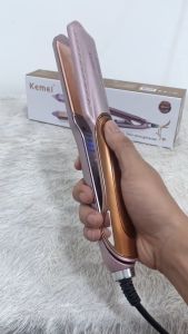 Catokan Rambut Kemei KM-471 / Catok Pelurus Rambut Plat Gold Temperatur Suhu ionic KM 471