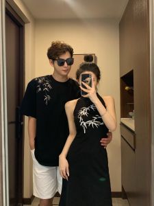 Couples Clothes Improved Cheongsam Dress Womens Summer Retro National Style New Chinese Style Dress Design One-Piece Dress