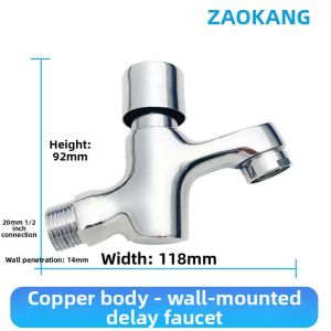 Delayed Closing Automatic Single Cold Basin Faucet