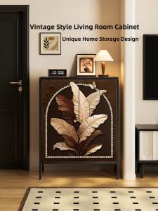 MR ART | Mid-century Style Iron Living Room Sideboard Cabinet