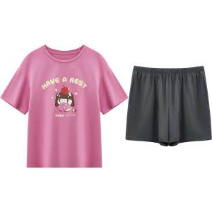 Hodo | Hodo Summer Sleepwear Womens Short Sleeve Soft Cotton Loose Casual T-Shirt Style Home Clothes Set Comfortable Breathable Cool Feeling