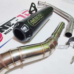 Knalpot Racing ARROW Black R15 v2 Byson Cbr Facelift Gsx Sonic Vixion old Cb 150 r new Verza Mx king Dll