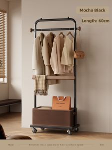 XIJIJIA | Compact Moveable Bedroom Clothes Rack