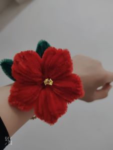 Versatile Hibiscus Flower Hairpin Bracelet Pin Brooch Finished Product Fashionable Accessory for Women Girls