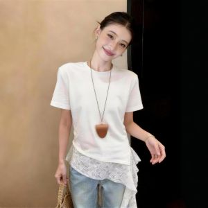Lace Splice Tummy Tuck Slimming Top