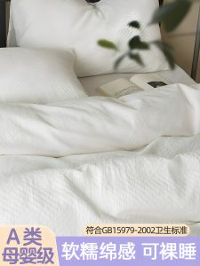 Travel Portable Disposable Bed Linens Set Hotel Stay Dirty Proof Four-Piece Set Includes Sheet Cover Pillowcase Quilt Cover