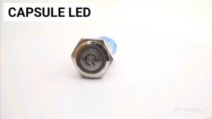 สวิทซ์ เปิด-ปิด มีไฟ 12V-24V ขนาด-16mm หน้าโลโก้ บอดี้เงิน พร้อมขั้ว / รหัส:K90