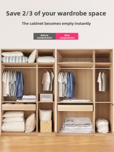 Large Size Thick Cotton Quilt Compression Bag Vacuum Pressure Suction Type Wardrobe Closet Organizer Bag for Home Use