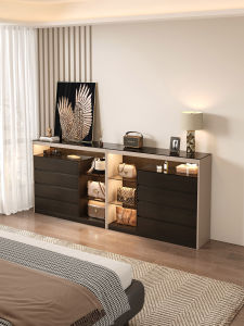 Luxurious Large Capacity Storage Bed End Cabinet