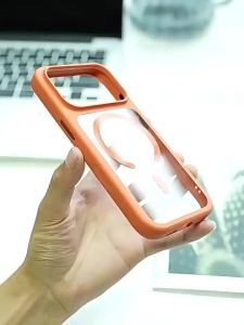 Ốp Lưng Từ Tính Ai Button Cho iPhone 17 Air Pro Max Vỏ Acrylic Trong Suốt Chống Sốc Hỗ Trợ Sạc Không Dây Tương Thích Với Magsafe