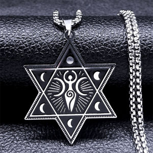 Hebrew Scripture Mezuzah Pendant Necklace for Women/Men Stainless Steel Silver Color Jewish Necklaces Jewelry Cadena Hombre