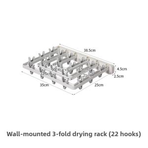 FaSoLa | Foldable Wall-Mounted Multi-Hanger Laundry Rack with Windproof Function
