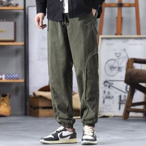 Quần Ống Rộng Phong Cách Mỹ Cổ Điển Cho Nam Mùa Xuân Thu Mới Thời Trang Quần Dài Thoải Mái Cạp Cao Quần Dài Thường Ngày