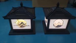 SXH  New Solar Stake Lights Outdoor Garden Villa Pillar Lights Waterproof Fence Gate Pillar Lights for Both Sides of the Gate