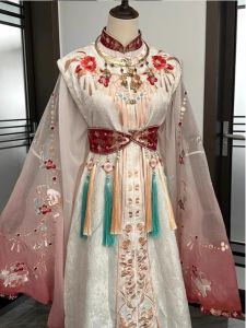 ปีใหม่คริสต์มาสเสื้อคลุมเสื้อผ้าสไตล์ราชวงศ์หมิงติดกระดุมคอกลมยืน < Ne1> Bi พลัมแขนม้าหน้า < Ne2>